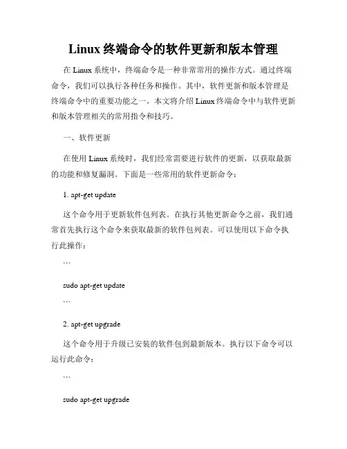 Linux终端命令的软件更新和版本管理