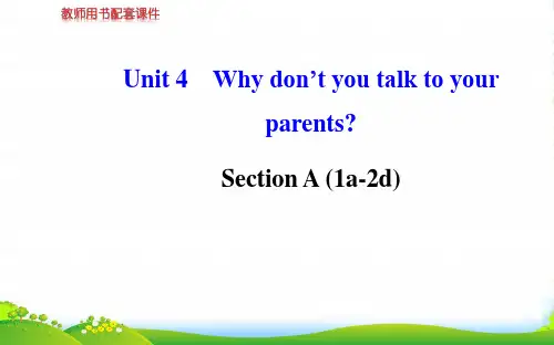 人教版八年级英语下册Unit 4 Why don’t you talk to your parent
