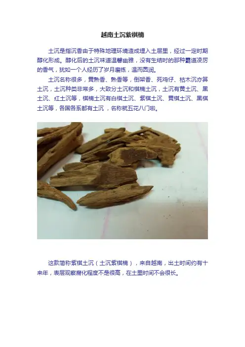 越南土沉紫棋楠