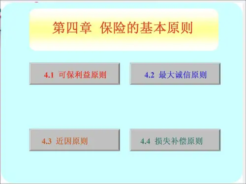 保险学课件--保险学第四章