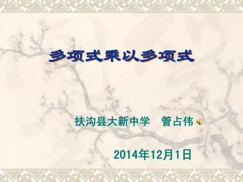 多项式乘以多项式PPT课件