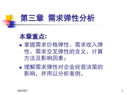 第三章-需求弹性分析