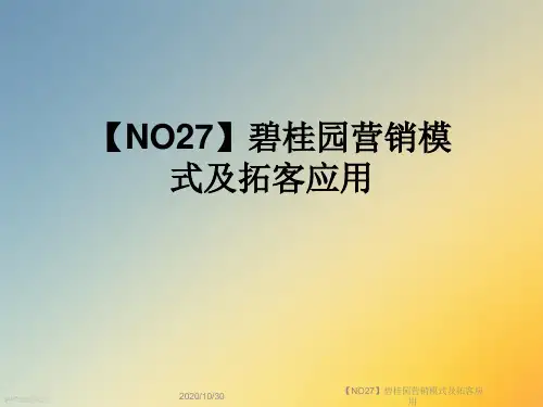 【NO27】碧桂园营销模式及拓客应用