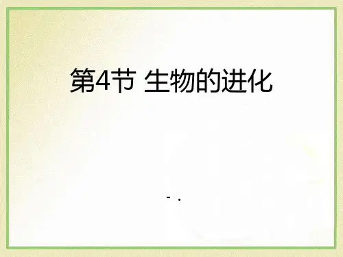 《生物的进化》PPT课件