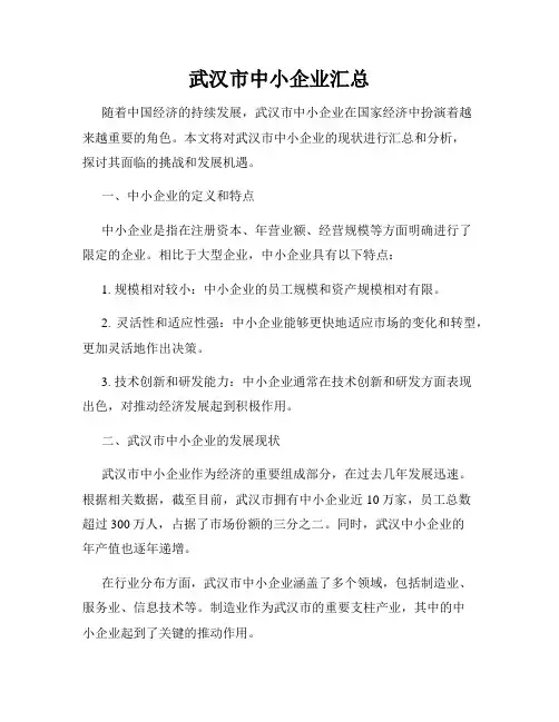 武汉市中小企业汇总