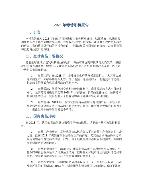 2023年毒情形势报告