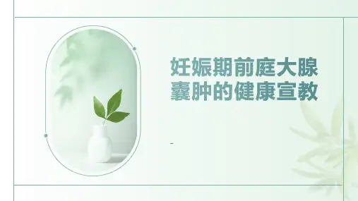妊娠期前庭大腺囊肿的健康宣教