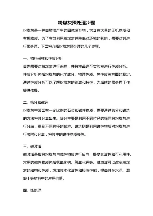 粉煤灰预处理步骤
