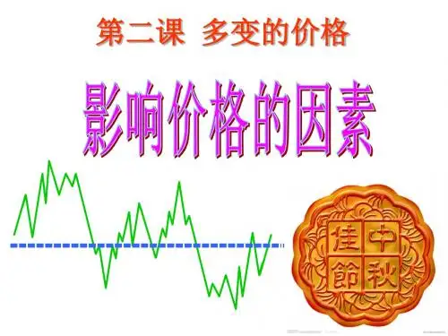 2.1影响价格的因素 (共42张PPT)