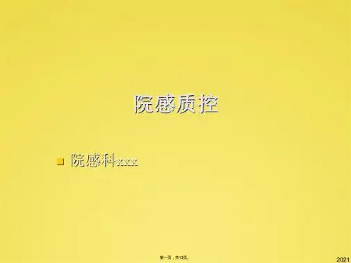 院感质控(共13张PPT)