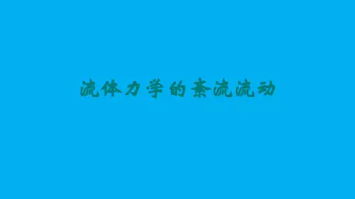高二物理竞赛课件：流体力学的紊流流动