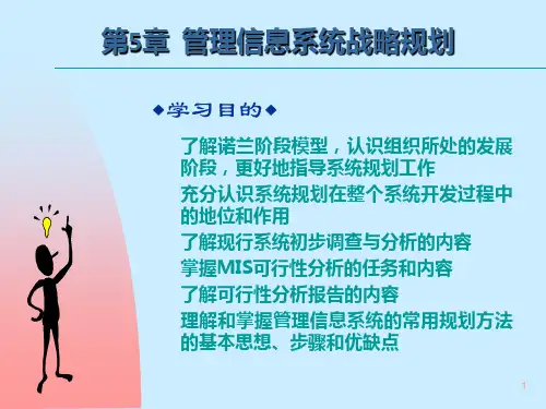 第5章 管理信息系统战略规划