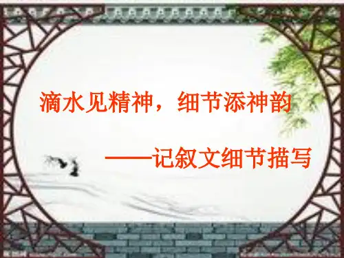 细节描写作文公开课完美版ppt课件