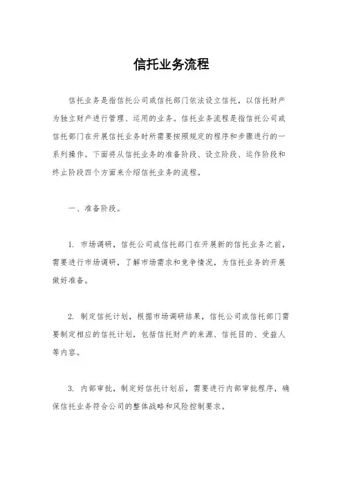 信托业务流程