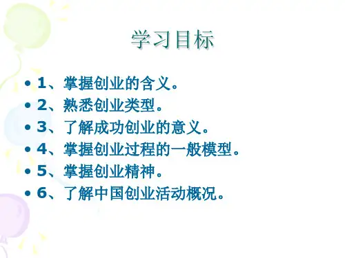 第一章创业与创业精神课件
