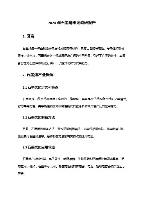 2024年石墨烯市场调研报告