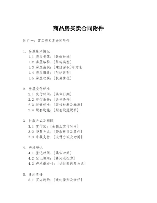 商品房买卖合同附件