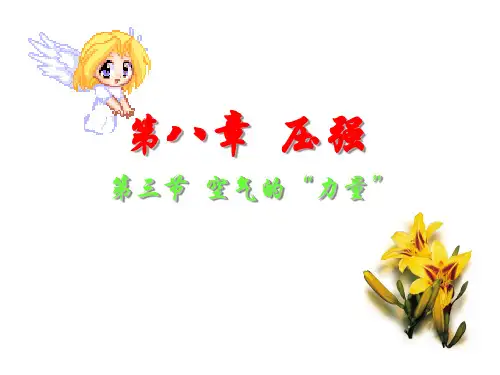 八年级物理科第八章第三节空气的力量上课课件