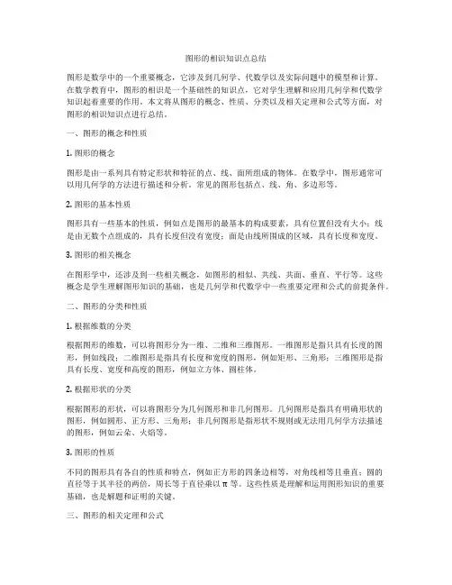 图形的相识知识点总结