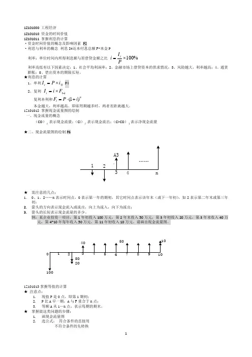一级建造师2011年工程经济讲义