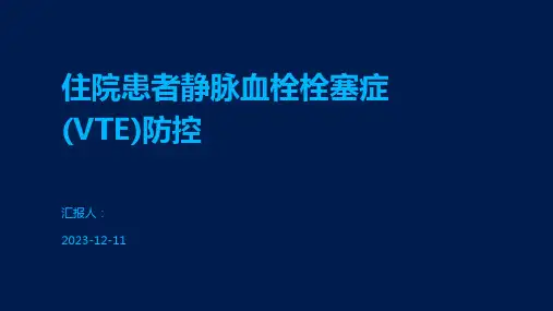 住院患者静脉血栓栓塞症(VTE)防控