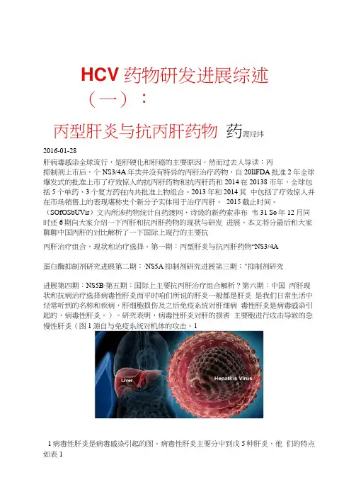HCV药物研发进展综述-丙型肝炎与抗丙肝药物
