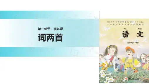 六年级下册语文课件9 词两首∣苏教版 (共26张PPT)