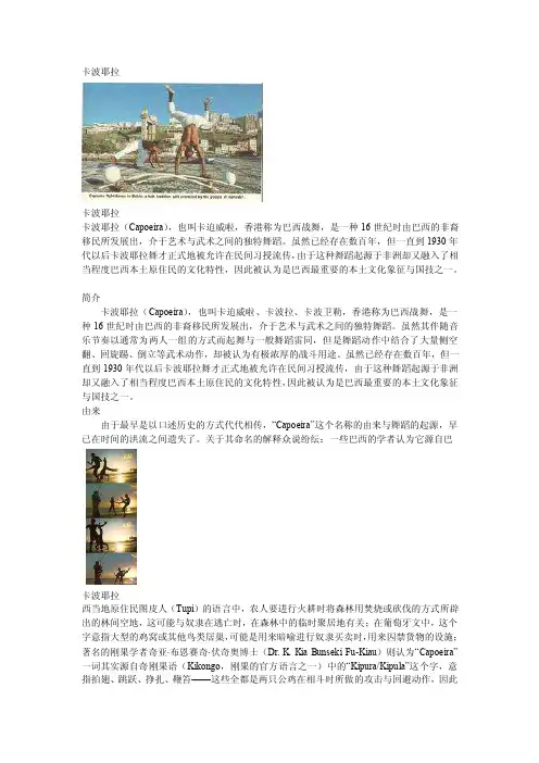 卡波耶拉巴西战舞