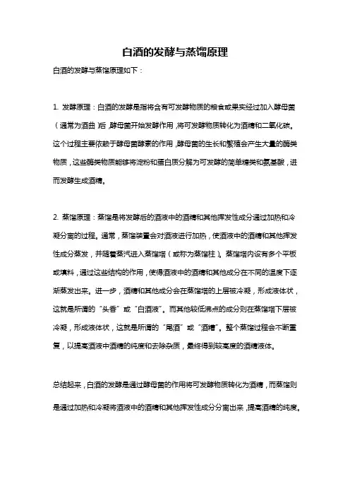 白酒的发酵与蒸馏原理
