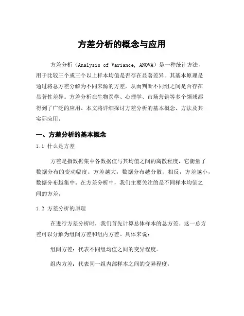 方差分析的概念与应用