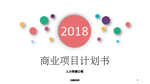 人力资源公司商业计划书ppt课件