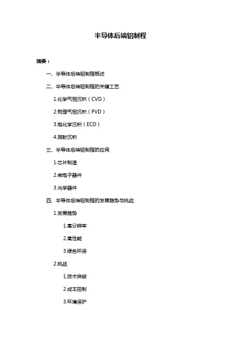 半导体后端铝制程