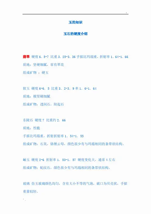 玉石硬度