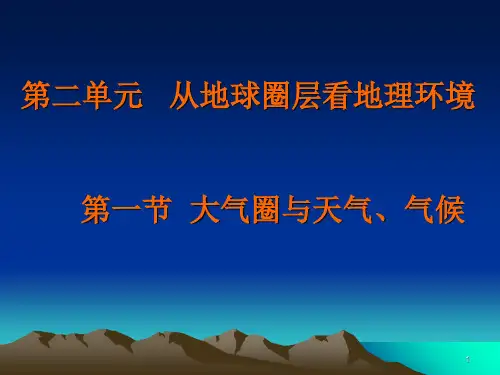 第一节大气圈与天气气候PPT课件