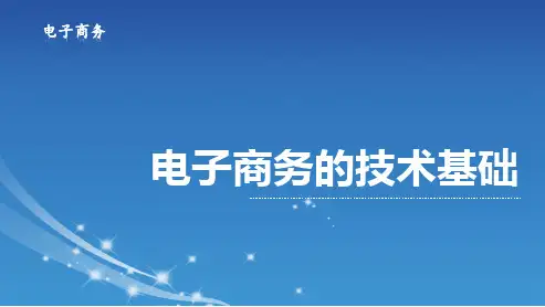 电子商务技术基础PPT课件