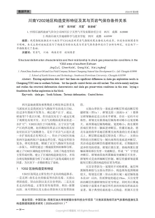 川南Y202地区构造变形特征及其与页岩气保存条件关系