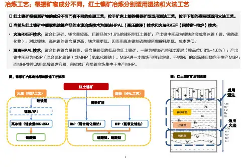 红土镍矿火法RKEF及湿法HPAL工艺对比