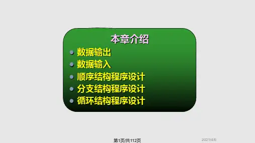 C语言程序设计 C语言控制语句PPT课件