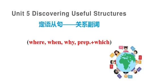 【课件】Unit5+定语从句关系副词课件高中英语人教版必修第一册
