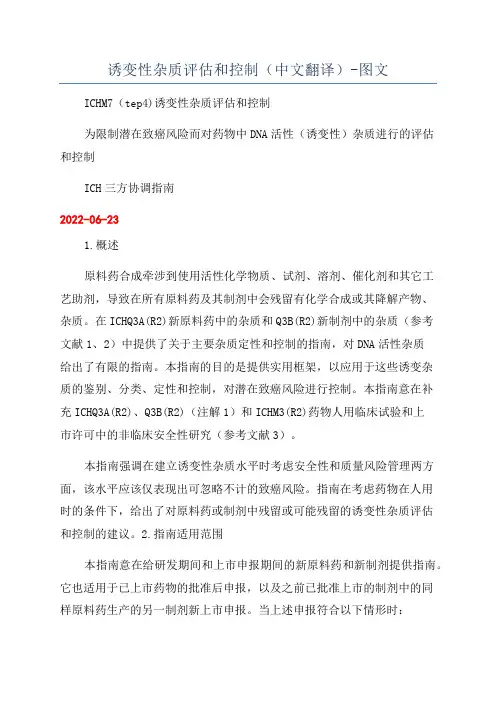 诱变性杂质评估和控制(中文翻译)-图文
