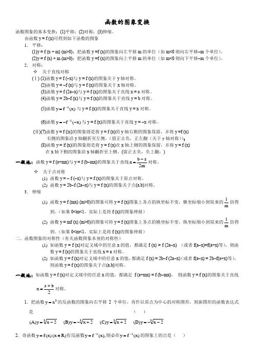 函数图像变换(整理)