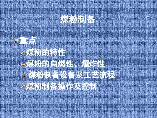 煤粉制备课件