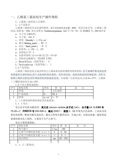 工艺操作手册
