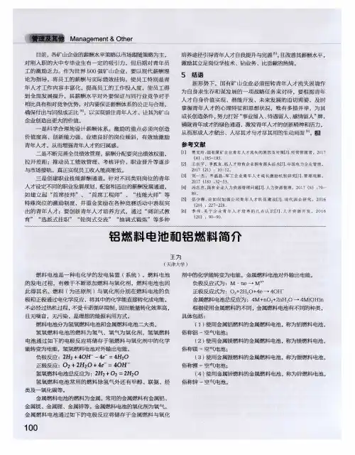 铝燃料电池和铝燃料简介