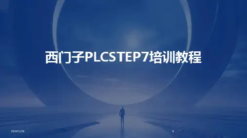 2024版西门子PLCSTEP7培训教程