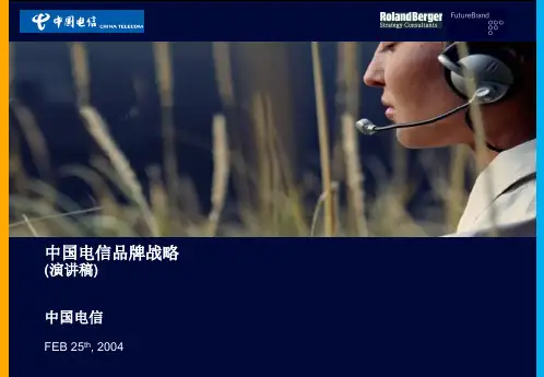 中国电信品牌战略(演讲稿)