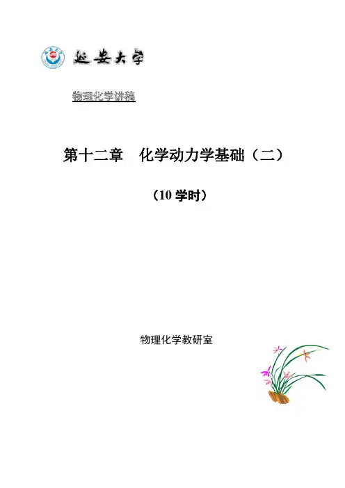 物理化学讲稿第十二章化学动力学基础二