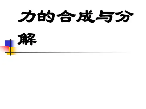 力的合成与分解-PPT