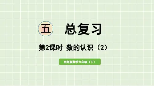 总复习—— 数的认识(2)(课件)-2021-2022学年数学而六年级下册西师大版