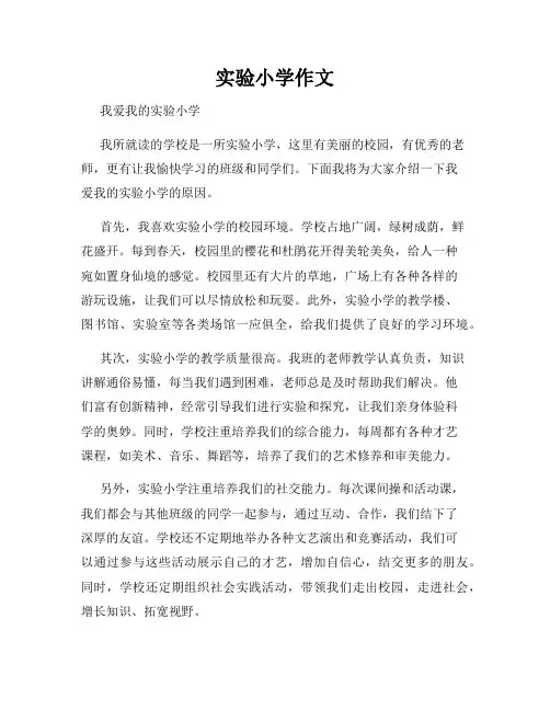 实验小学作文